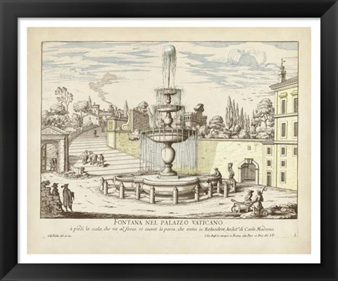 Framed Fountains of Rome III Print