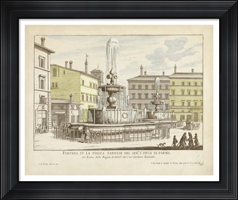 Framed Fountains of Rome IV Print