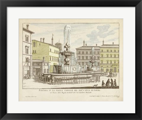 Framed Fountains of Rome IV Print