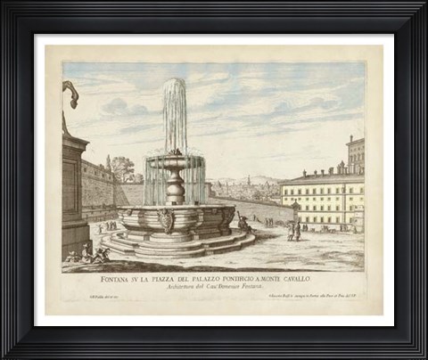 Framed Fountains of Rome V Print