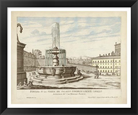 Framed Fountains of Rome V Print