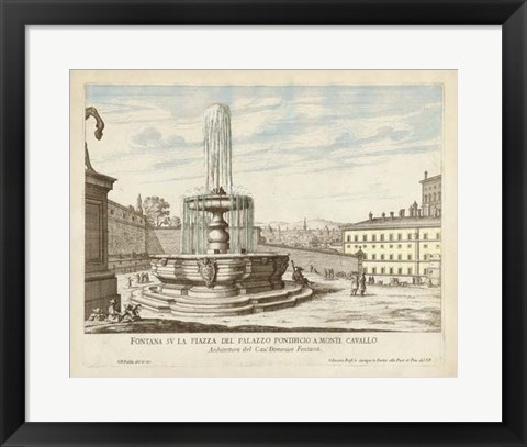 Framed Fountains of Rome V Print