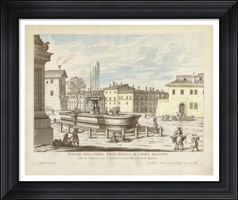 Framed Fountains of Rome VI Print