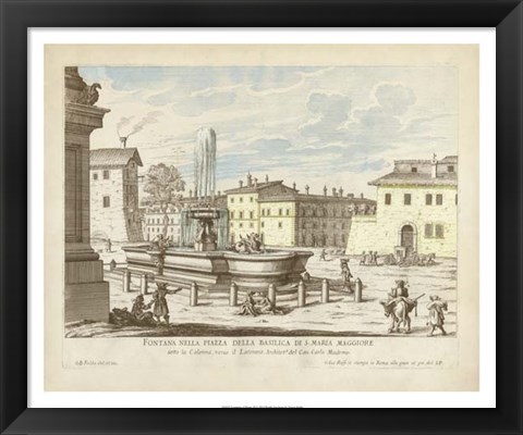 Framed Fountains of Rome VI Print