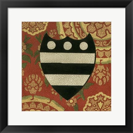 Framed Noble Crest III Print