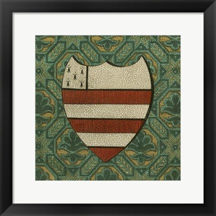 Framed Noble Crest VIII Print