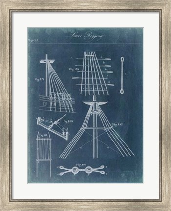 Framed Nautical Detail Blueprint II Print