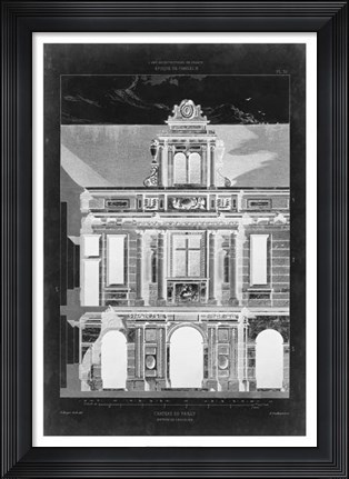 Framed Graphic Facade I Print