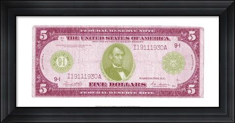 Framed Modern Currency II Print