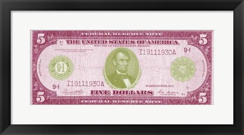 Framed Modern Currency II Print