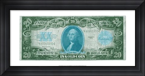 Framed Modern Currency V Print
