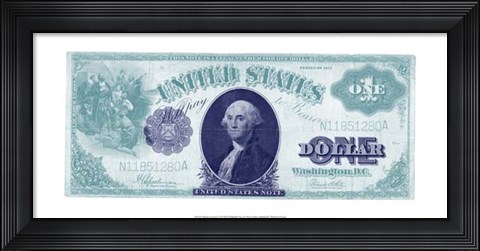 Framed Modern Currency VI Print