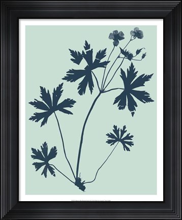 Framed Indigo &amp; Mint Botanical Study III Print