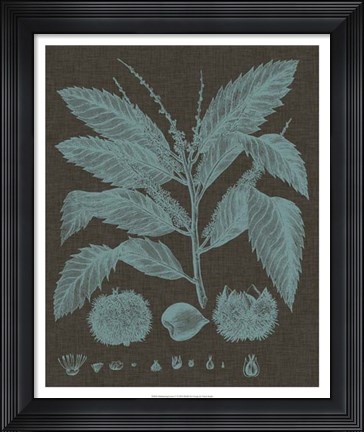 Framed Shimmering Leaves V Print