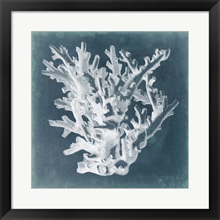 Framed Azure Coral I Print