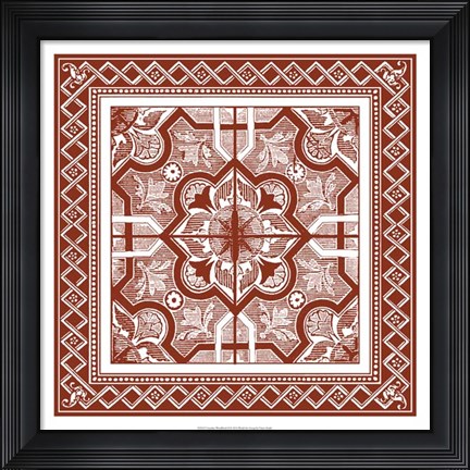 Framed Cinnabar Woodblock II Print