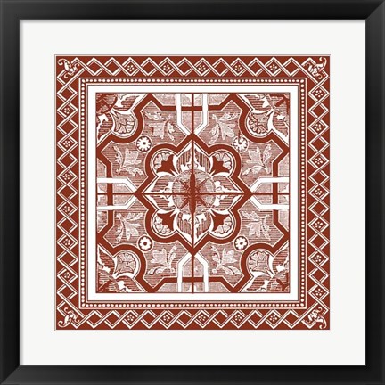 Framed Cinnabar Woodblock II Print