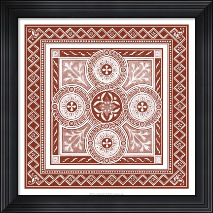 Framed Cinnabar Woodblock III Print