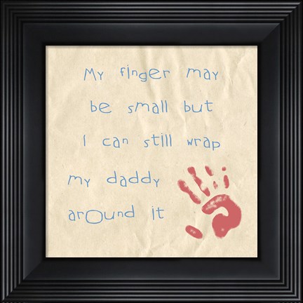 Framed My Finger May Be Small Pink and Blue Print