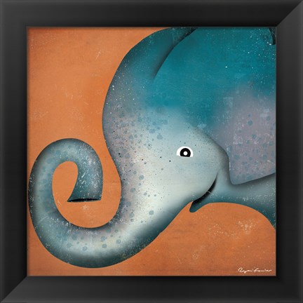 Framed Elephant WOW Print