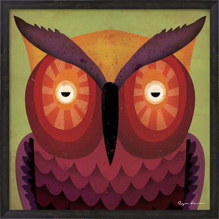 Framed Owl WOW Print