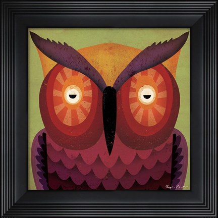 Framed Owl WOW Print