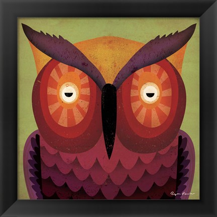 Framed Owl WOW Print