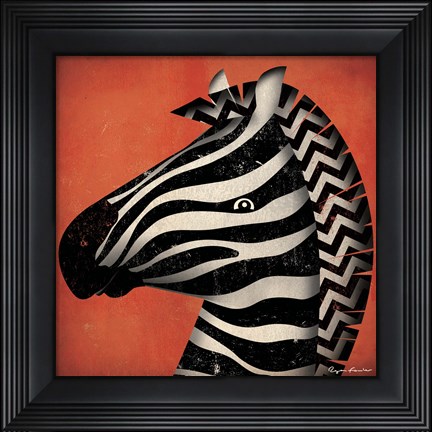 Framed Zebra WOW Print