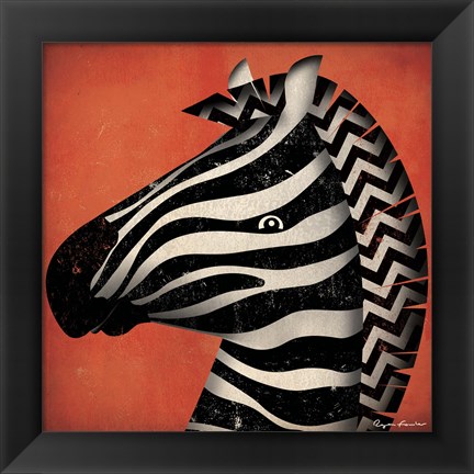 Framed Zebra WOW Print