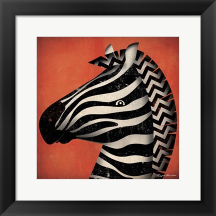 Framed Zebra WOW Print