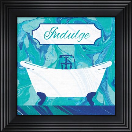 Framed Marbled Bath II Print