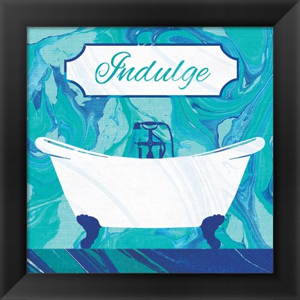 Framed Marbled Bath II Print