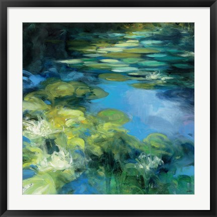 Framed Water Lilies II Print