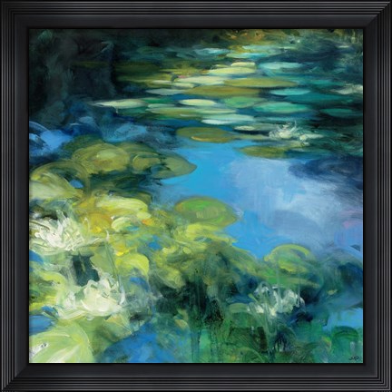 Framed Water Lilies II Print
