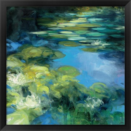 Framed Water Lilies II Print