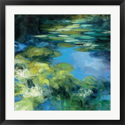 Framed Water Lilies II Print