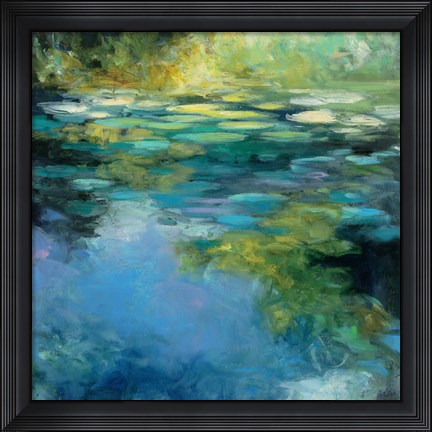 Framed Water Lilies III Print