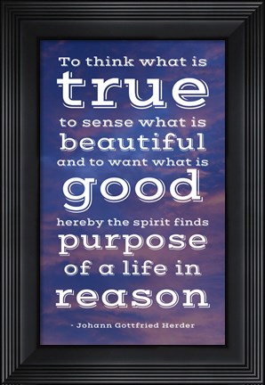 Framed Life in Reason Print