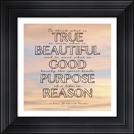 Framed Life in Reason square Print