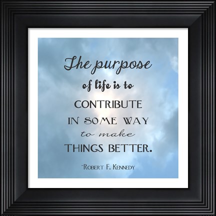 Framed Purpose of Life Square Print