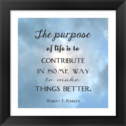 Framed Purpose of Life Square Print