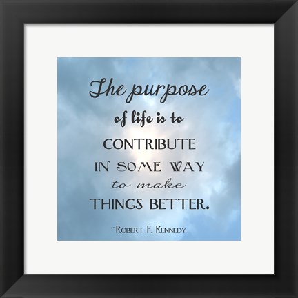 Framed Purpose of Life Square Print