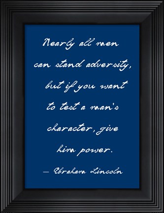 Framed Man&#39;s Character Print