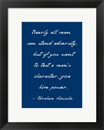 Framed Man&#39;s Character Print