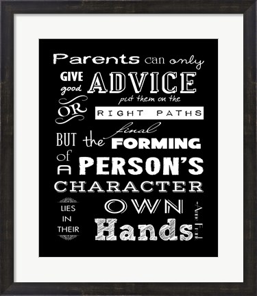 Framed Forming of a Person&#39;s Character Print