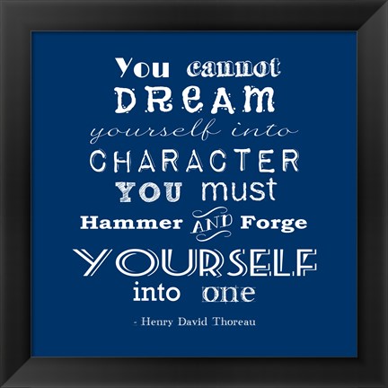 Framed Character quote Print