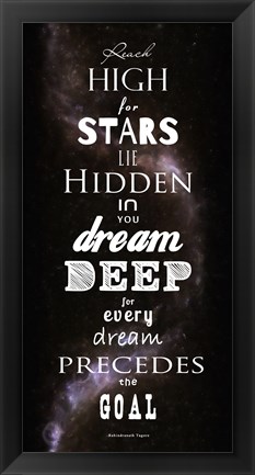 Framed Reach High for Stars Print