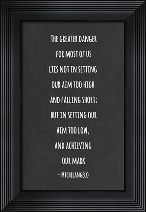 Framed Greater Danger -Michelangelo Print