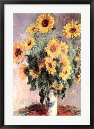 Framed Sunflowers, c.1881 Print