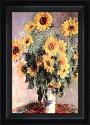 Framed Sunflowers, c.1881 Print